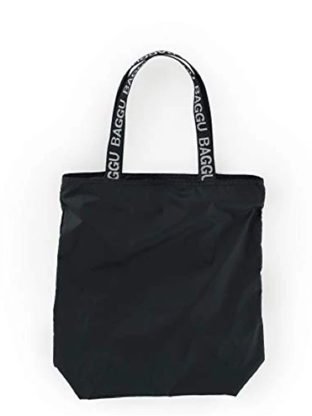 BAGGU Black Ripstop Foldable Nylon Tote EUC